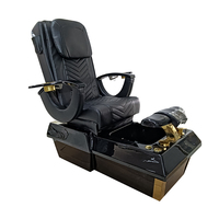 Black SPA Pedicure Massage Chair SPA Pedicure Bowl Throne Spa Chair