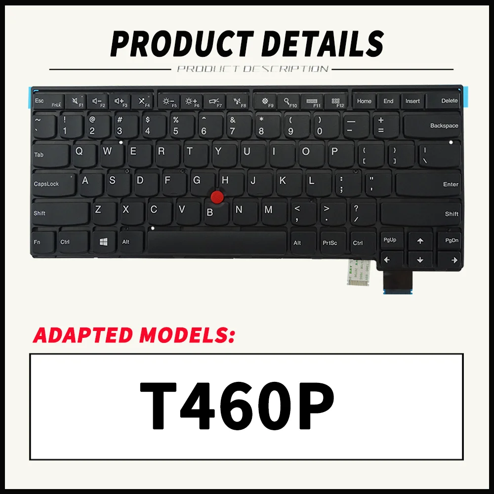 Laptop Replacement Keyboard for Lenovo ThinkPad T460P 00UR355 00UR359 00UR365 00UR377 US/BR/FR/KR/UK/PT/SP Layout