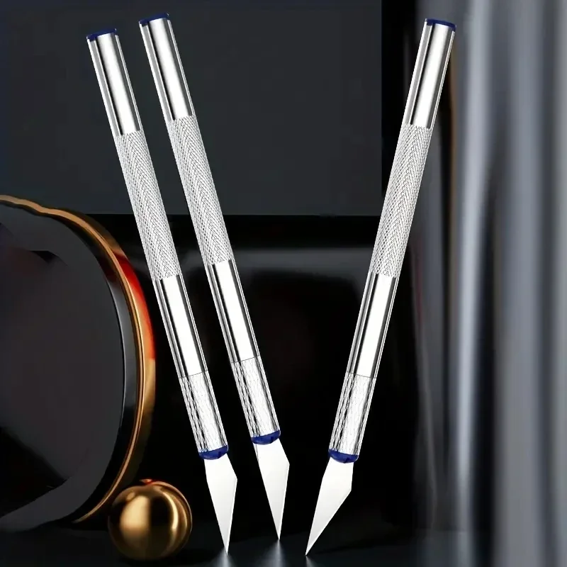 13Pcs Metal Carving Knife Pen Style Art Seal Cutting Manual Combination Paper Cuttings Non-Slip Gadget DIY Precision Repair Tool