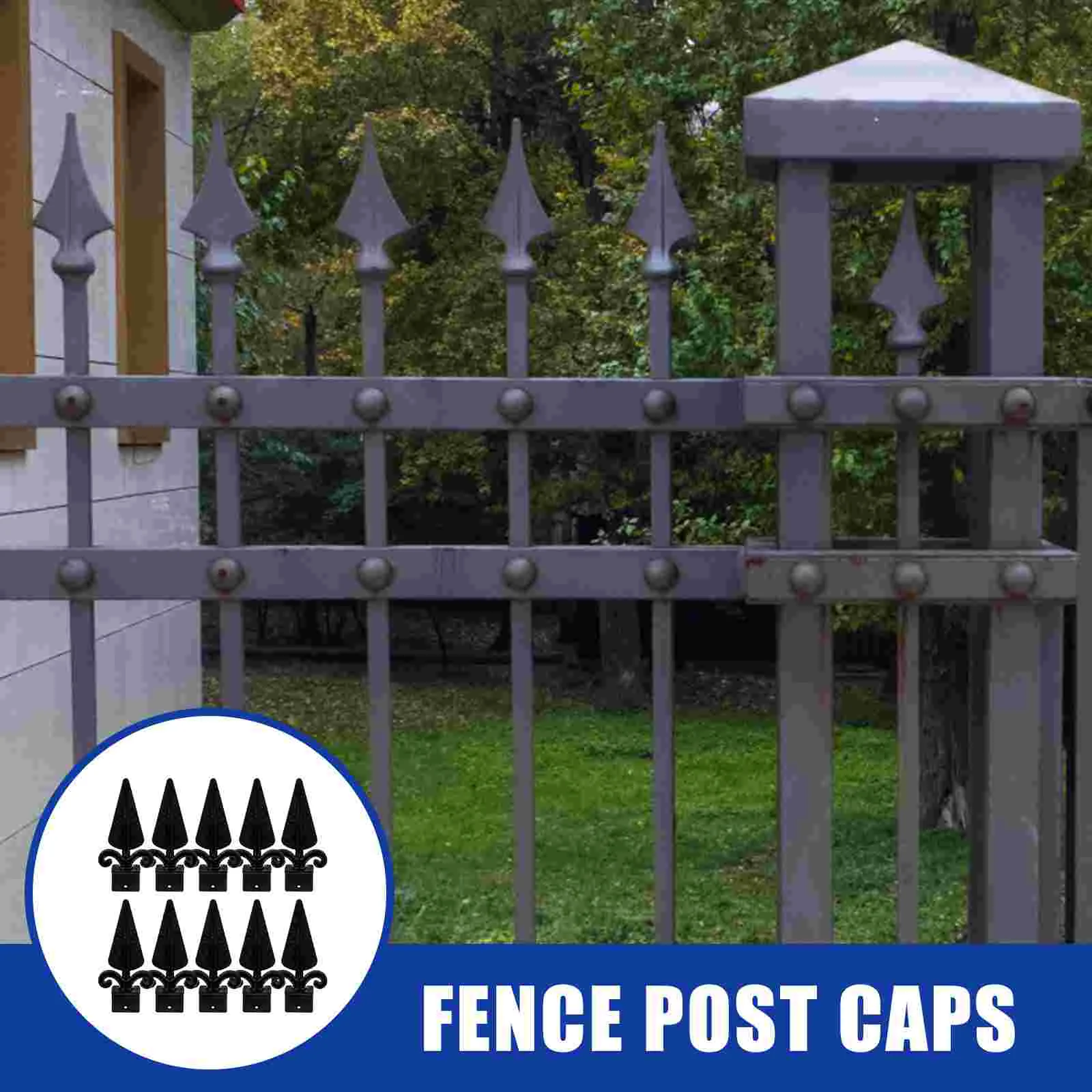 10 Pcs Deck Decor Fence Head Guardrail Caps Top Cover Post Covers Replacement Plastic