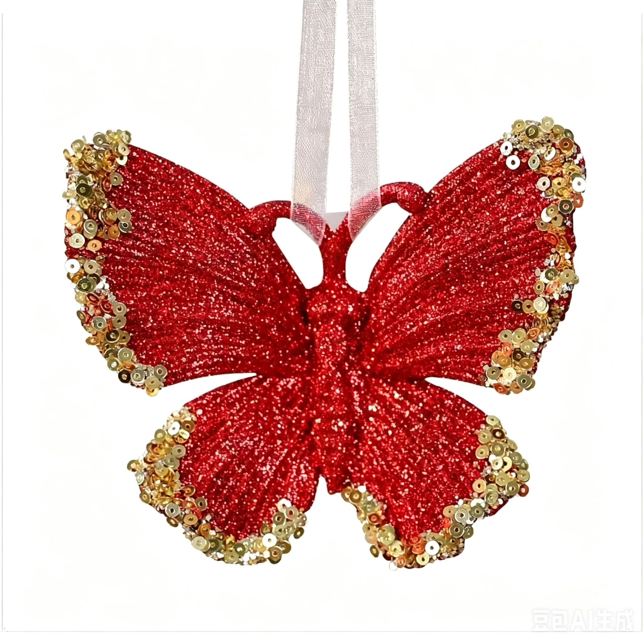 New PC Pendant Sequined Powder Pendant Christmas Ornament Snowflake Pendant Christmas Tree Scene Arrangement Xmas 2025