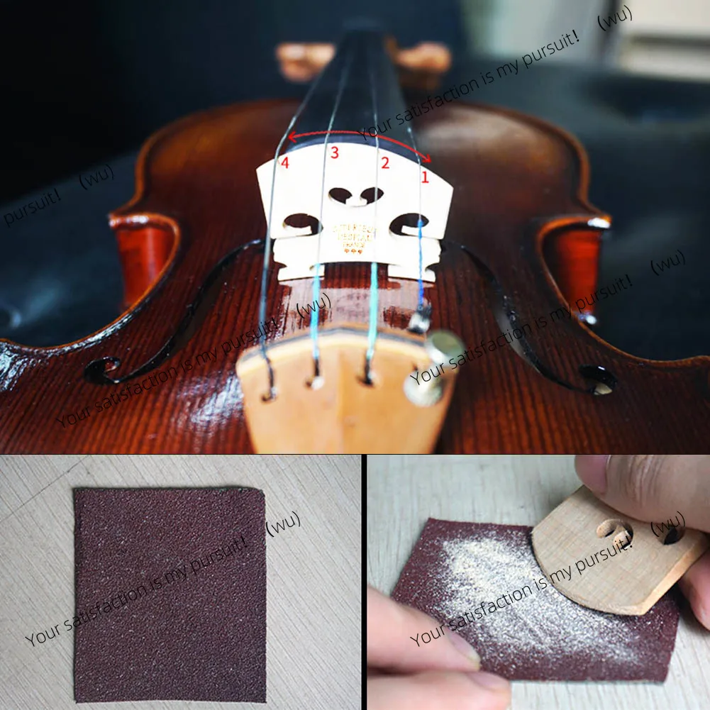 Violin Maple for 4/4-3/4 Size Musical Instrument Accessories Violin String Bridge Parts Tool 50x40x5 mm