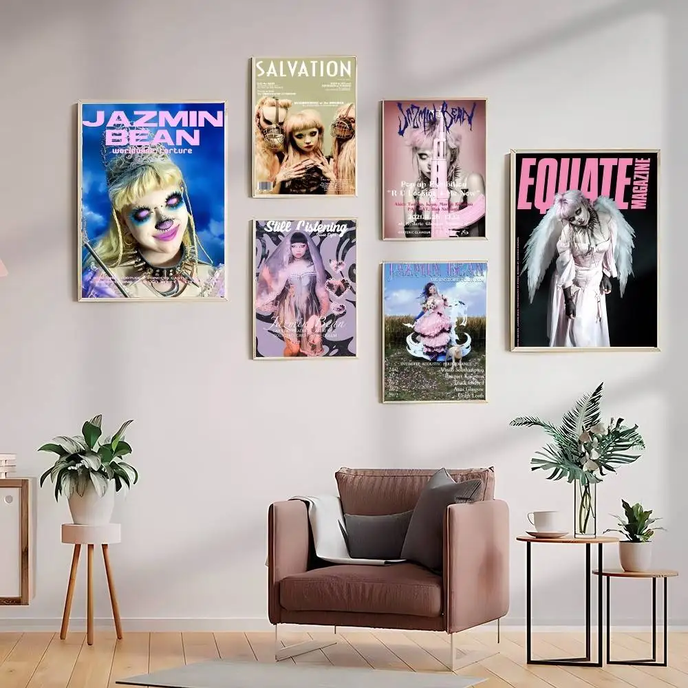 Sänger J-Jasmin Bean Poster HD Qualität Wandkunst Retro Poster für Zuhause Zimmer Wanddekoration Kawaii Raumdekoration