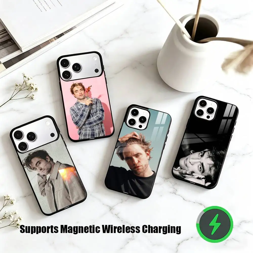 

R-Robert Pattinson Celebrity Phone Case For iPhone17,16,15,14,13,12,11 Plus,Pro Supports Magnetic Wireless Charging