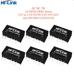2pcs/lot Hi-Link DC DC 2W A1203S-2WR3 A1205S A1209S A1212S A1215S A1224S 12V to 3.3V/5V/9V/12V/15V/24V power supply module mini