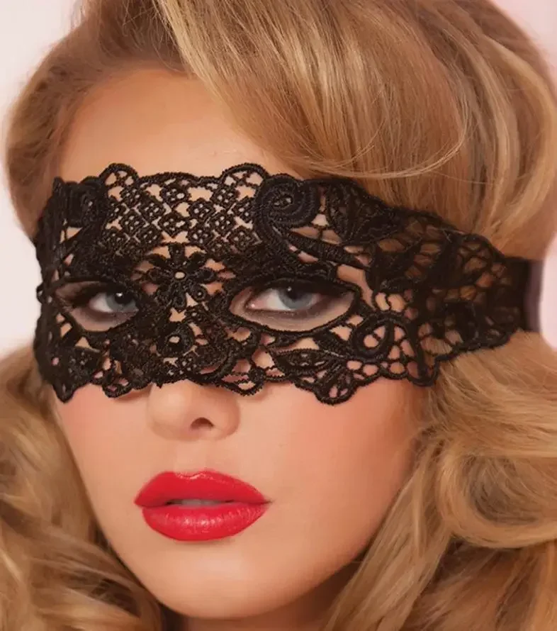 1/3 pezzi-colore nero donne sexy maschera in maschera di pizzo per carnevale Halloween mezza faccia maschere cosplay forniture per feste animali festivi