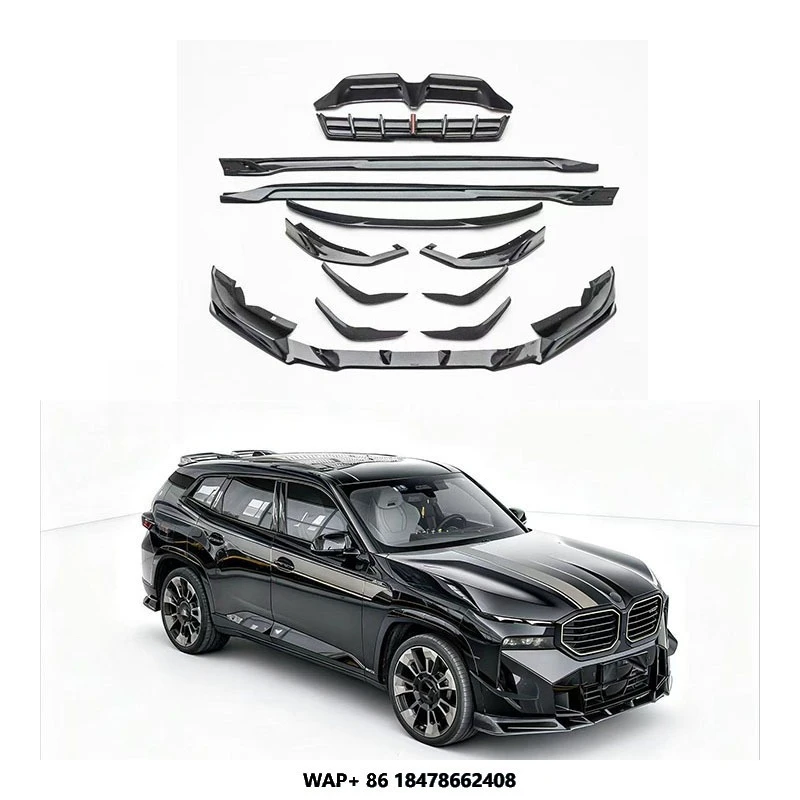 

For XM Dry Carbon Fiber Small Surround Front Lip Rear Lip Side Skirt Tail Wing Exhaust Bolt-On