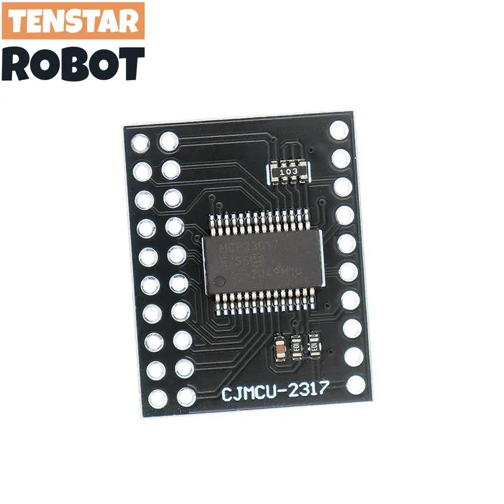 TENSTAR 2 قطعة MCP23017 وحدة الواجهة التسلسلية IIC I2C SPI ثنائي الاتجاه 16 بت I/O المتوسع دبابيس 10 ميجا هرتز وحدة تسلسلية