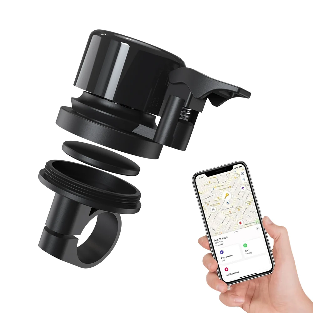 

Bicycle Bell for Apple AirTag Bike Mount GPS Tracker Anti-Theft Hides for Air Tag Under Bike Bell Bike Ring Bike Accessories