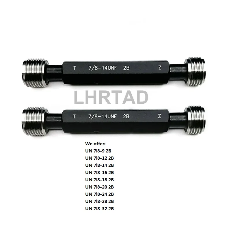 High Precision GO and NO GO Thread Plug Gauge Unified National plug thread gauge UN 7/8