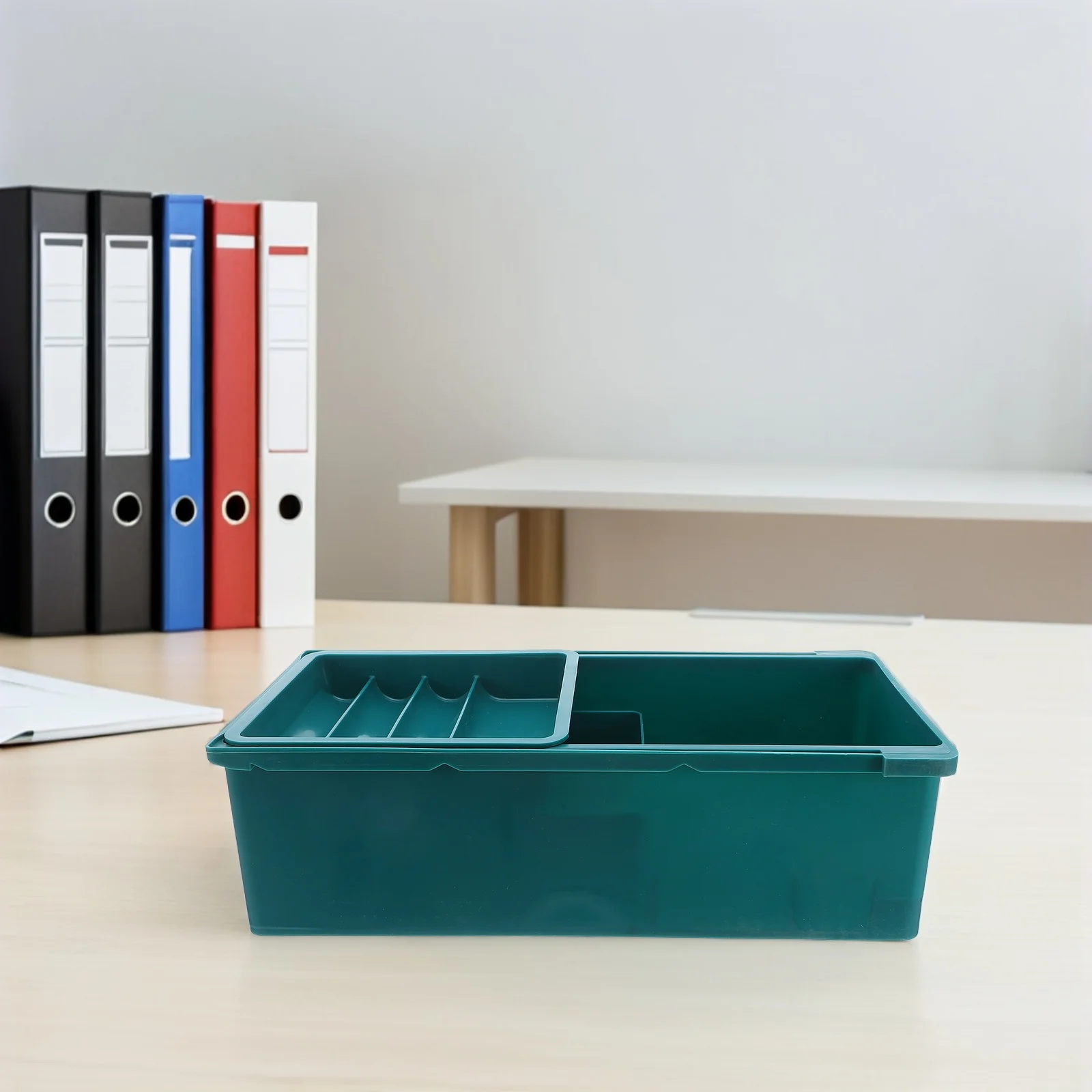 

Plastic Drawer Storage Box Under Desk Three-Level Organizer for Office Desktop Clutter Free Solution