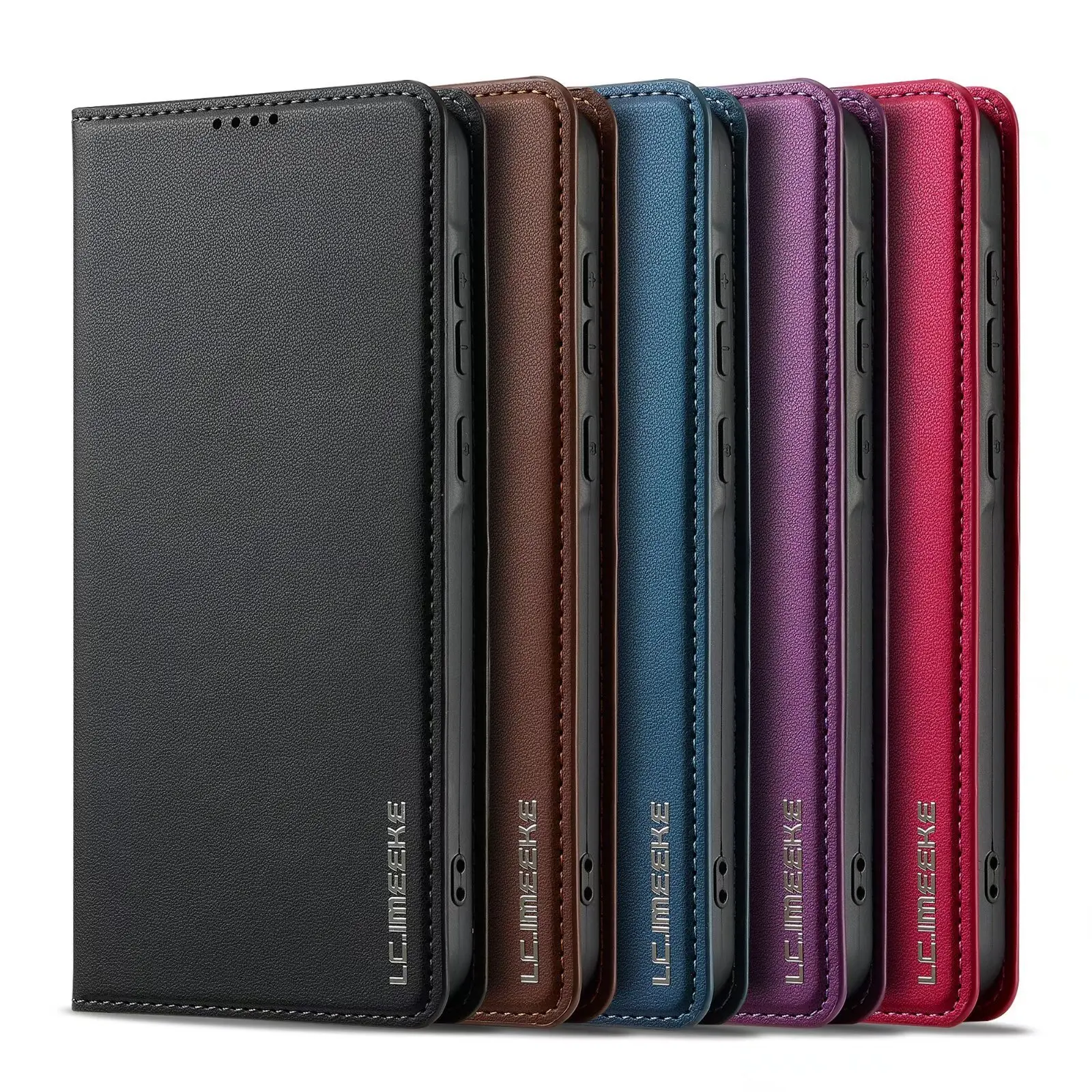 Suitable for Samsung S25 EDGE multi-functional protective case, S24 magnetic wallet phone case, Galaxy S23 card slot