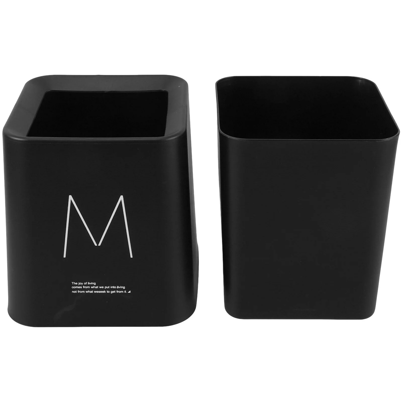 

Desktop Trash Can Office Garbage Rubbish Bin Dressing Table Modern Black Bucket Paper Waste