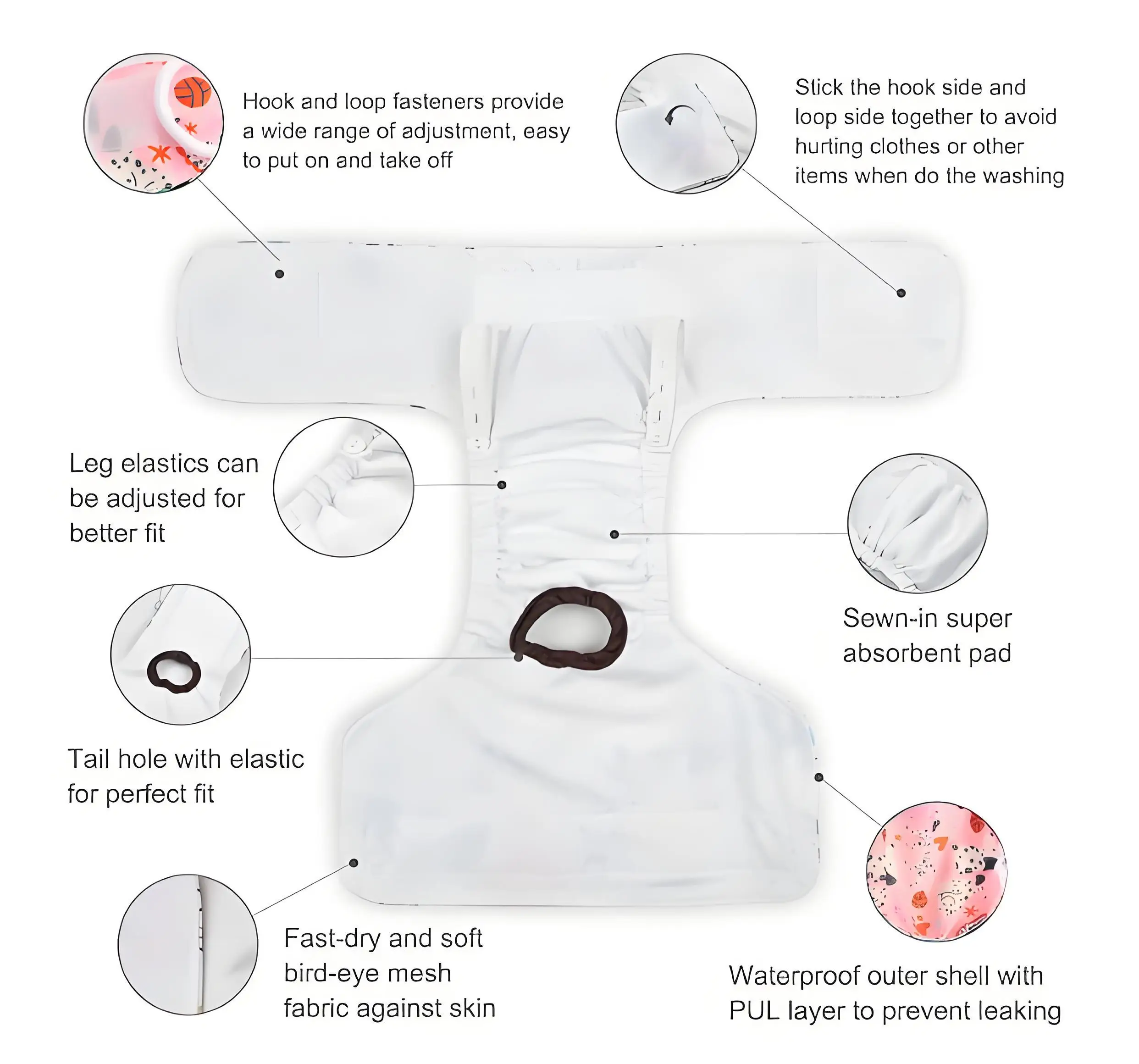 Reusable Female Dog Diaper 4