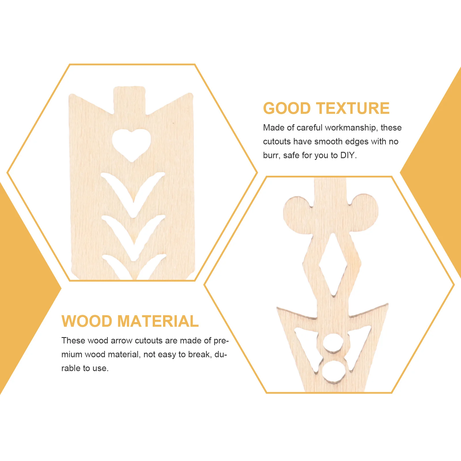 

10pcs Arrow Crafts Craft Creative Cutout Diy Wooden Cutouts Unfinished Wooden Tags Craft Slices For Hanging Ornaments