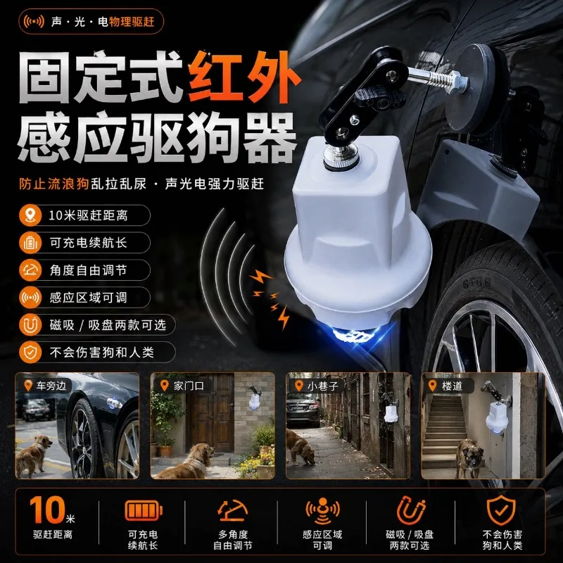 Outdoor Radar Automatic Induction Animal Repeller Loud Sound Alarm Repel Dog Cat Wild Boar Deterrent