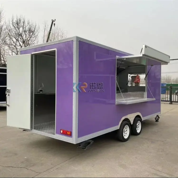 モバイルフードトラック、完全なケータリング機器、ストリートファーストフードトレーラー、ピザカート、販売用バン、アウトドア