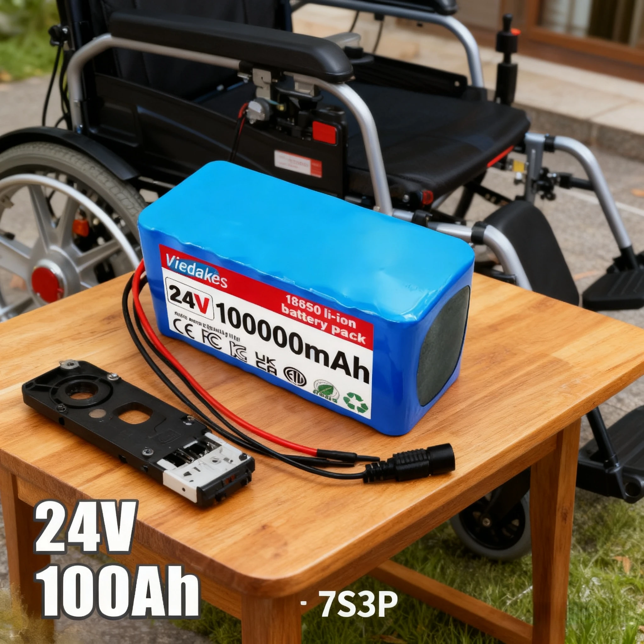 

24V 100Ah 7s3p 18650 battery lithium battery XT60+SM,DC+T plug Suitable for 24V-29.4V motors spare battery +free 29v Charger️