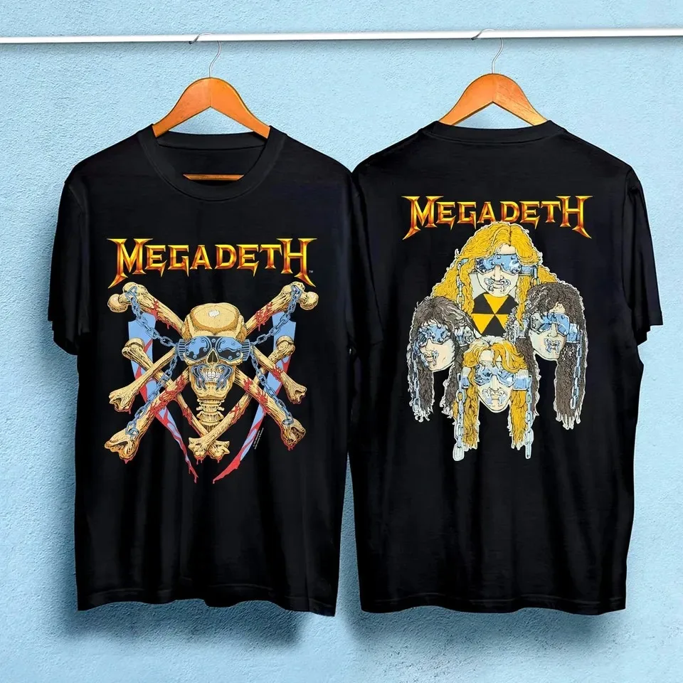 

MEGADETH T-Shirt Men's and Women's Short Sleeve Luxury Brand T-shirt Summer Sports Tops Vintage Streetwear Men Clothing