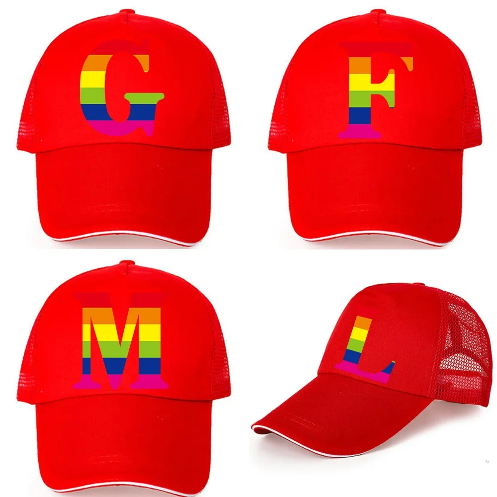 Rainbow Print Trees Mesh Baseball Snapback Cap Summer Outdoor Hip Hop Sport Hats for Men Women Trucker Caps Skateboard Casquette