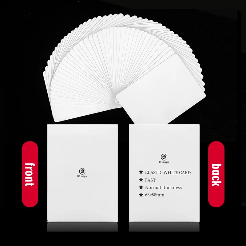 การ์ดมายากลสีขาว การ์ดเปล่าสำหรับการแสดงมายากล การ์ดโป๊กเกอร์บาง ขนาดมาตรฐาน การ์ดเล่นสีขาว สำหรับมายากล ตลก อุปกรณ์ประกอบฉากคุณภาพสูง