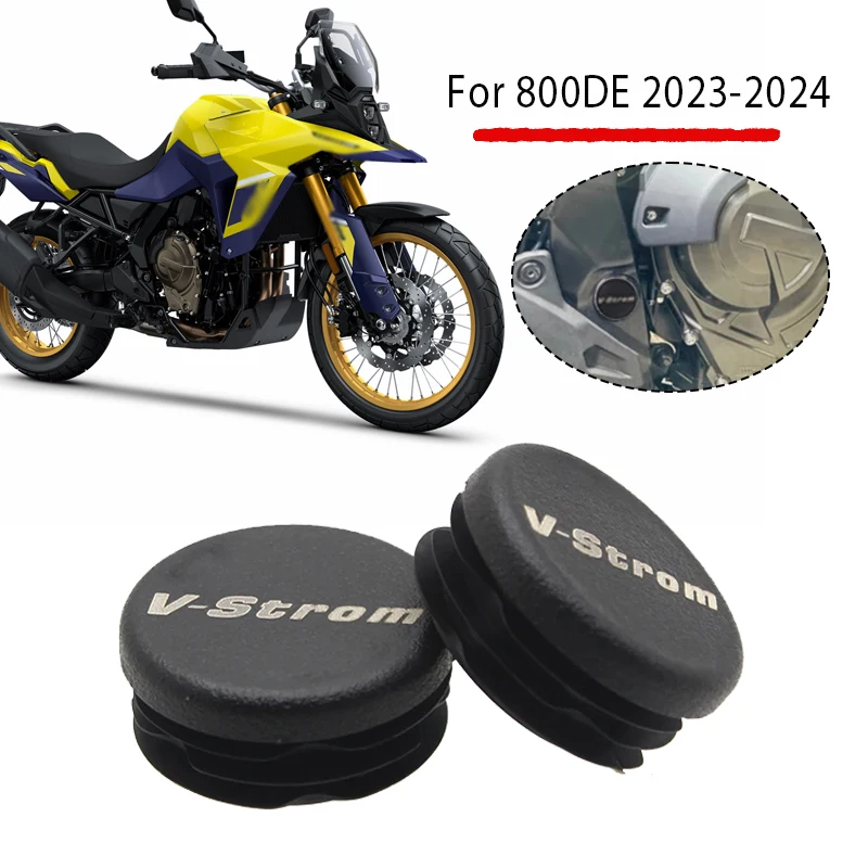 Fit For Suzuki V-STROM 800 DE VStrom 800DE 2023 2024 Motorcycle 2PCS Frame Hole Cover Caps Plug Decorative Frame Cap Set