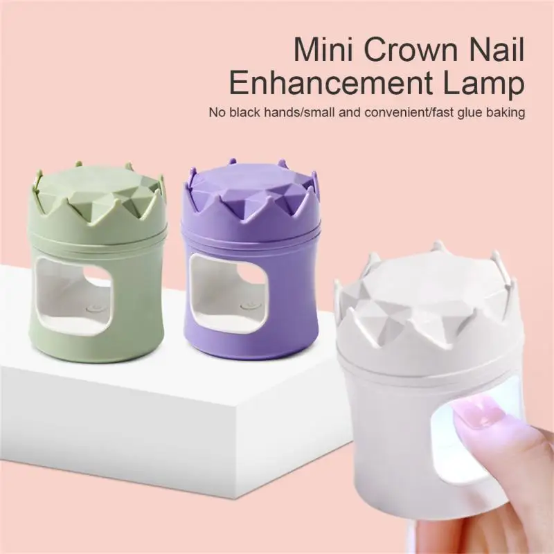 1/2/3SETS Crown Nail Art Lamp 6 Lamp Beads 4 Colors For Manicure Roasted Nail Lamp Nails Phototherapy Machine Easy To Store