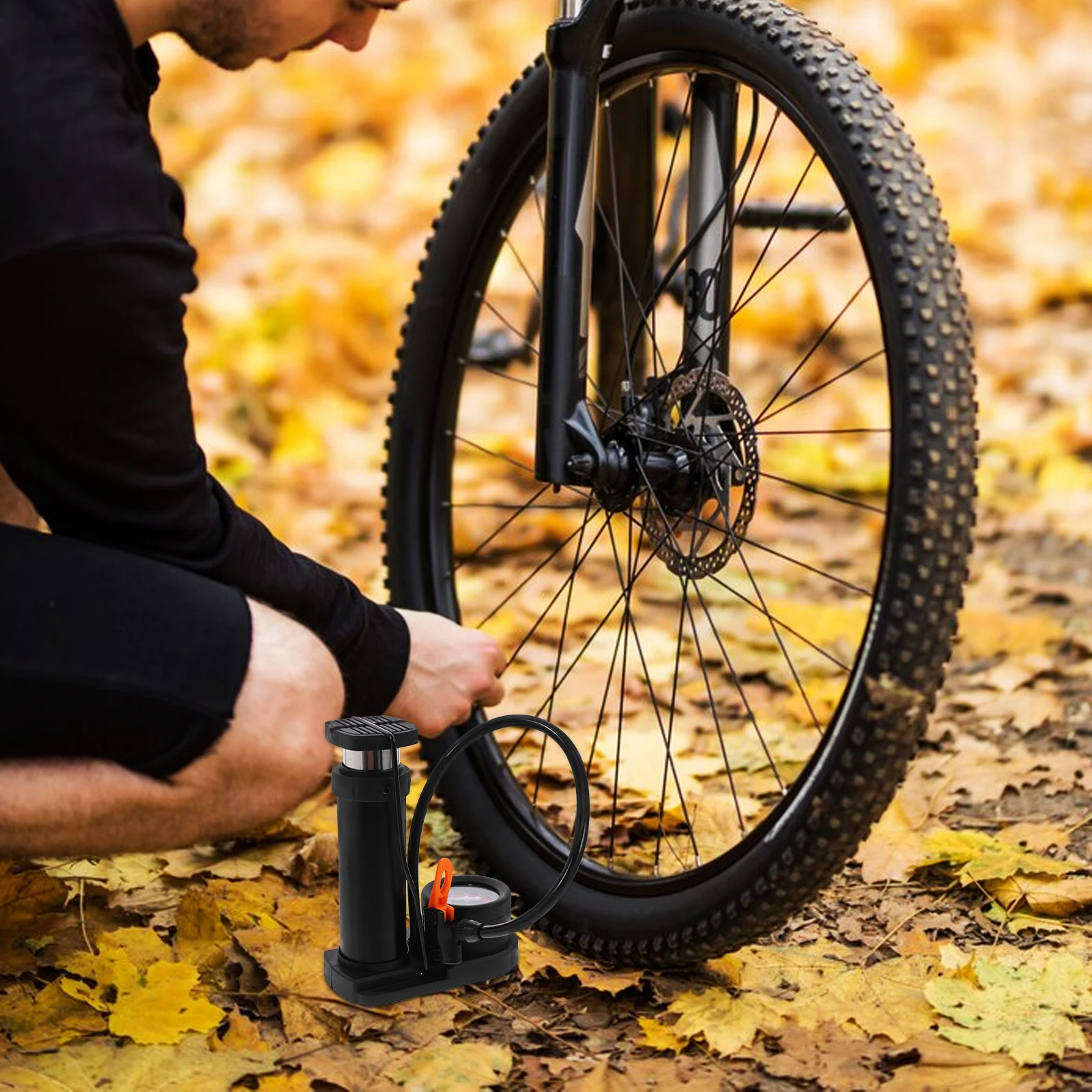 

Portable Bike Floor Pump High Pressure Foot Pump Inflator for Bicycle Electric Vehicles Motorcycles Balls Air Beds
