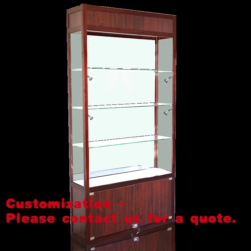 

custom.LED-Lit Multiple Layer Shop Glass Display Cabinets Shopping Mall Use