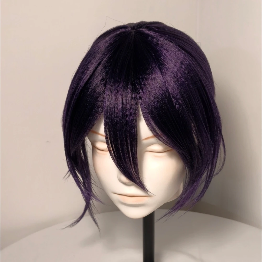 Anime Wig Reze Cosplay Wig Purple Integrated Ponytail Wig Rose Net Cap Heat Resistant Synthetic Fiber Wig for Halloween Costume
