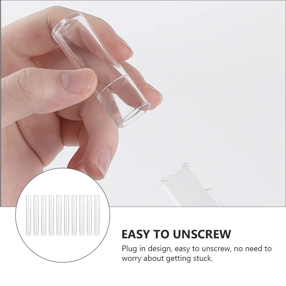 10 قطعة رمش Forcep أنبوب تخزين شفاف Abs البلاستيك إبرة المنظم صغيرة مريحة للملاقط حب الشباب إبرة حامل