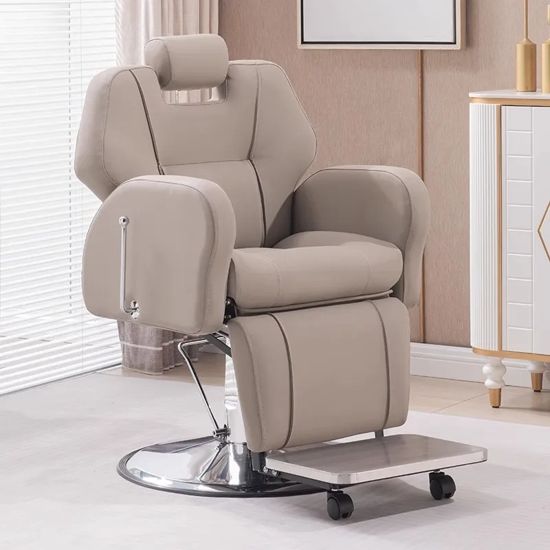 Salão de beleza cadeira reclinável com grande placa base, Uso exclusivo Lift Chair, Barbearia tingimento e pressionando Recliner, Hair Salon Therapy Chair