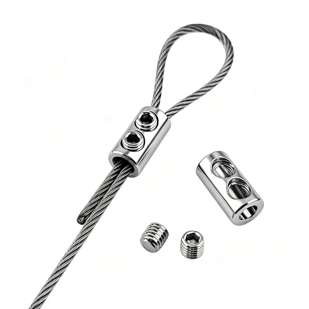 2/3mm Steel Wire Rope Hanging Kit Adjustable Cable Clamp Metal Fixing Clip For Billboard Hanging Lighting Suspension Solution - view 6