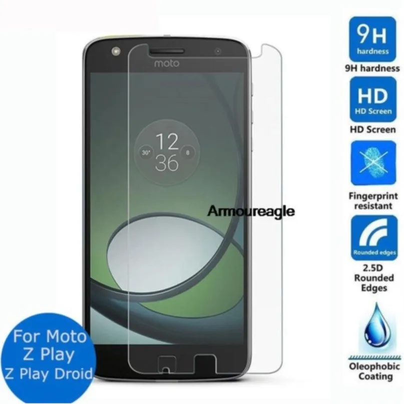 

guard on for motorola moto zplay tempered glass safety 9h protective film explosion-proof screen protector for moto z play droid