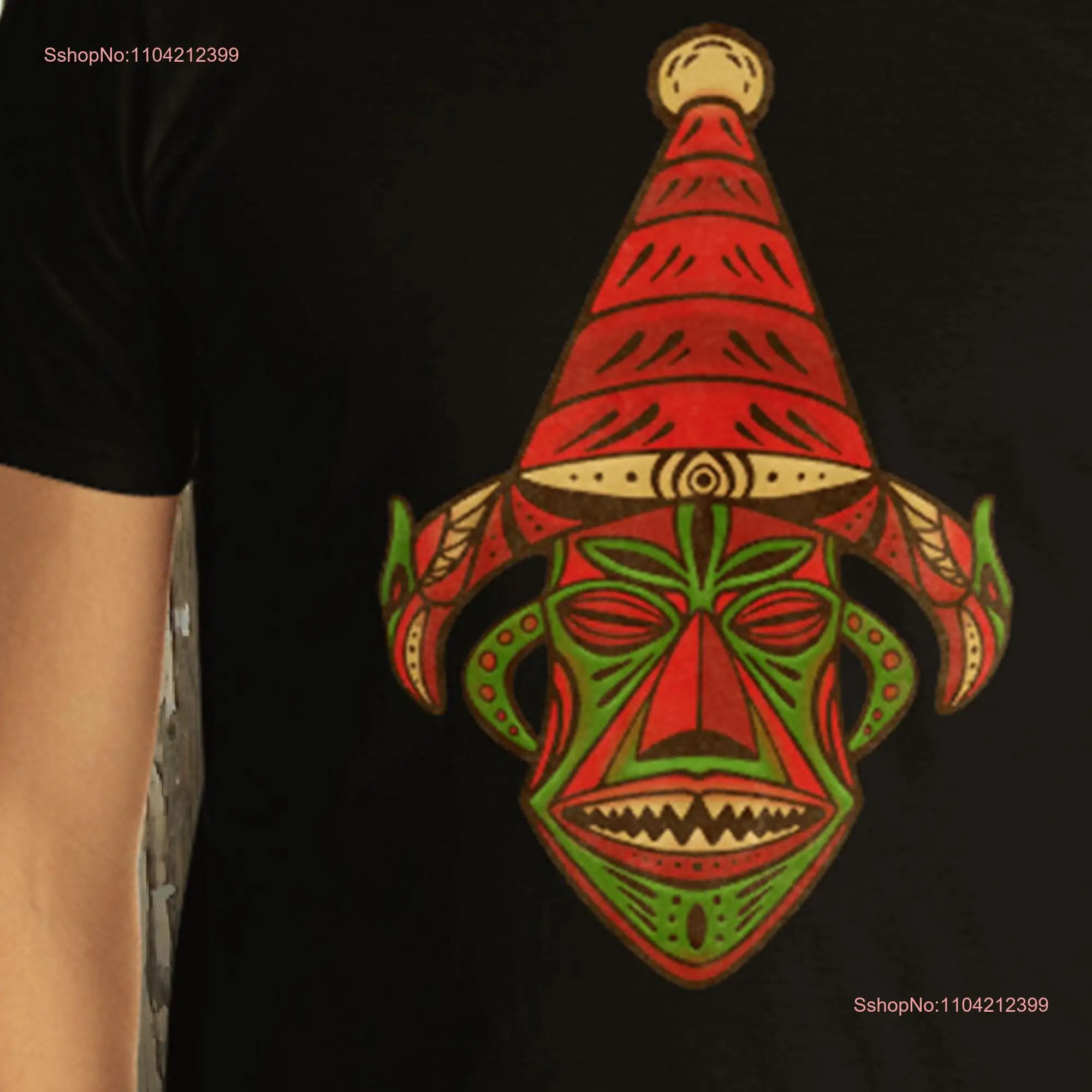 Tiki Fire Christmas T Shirt Xmas Holliday Pele Adventure Black   long or short sleeves