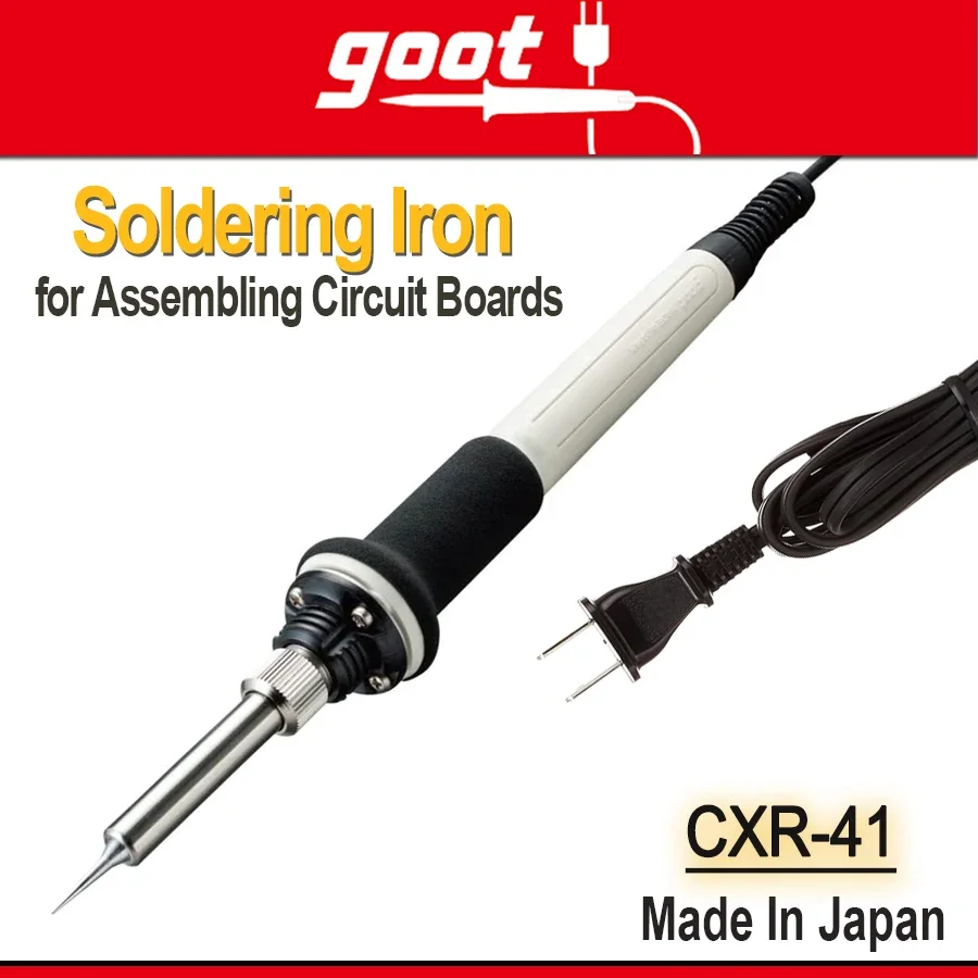 

GOOT Electric Soldering Iron for Assembling Circuit Boards and Printed Circuit Boards 220V/110V 30W Welding Repair Tool, CXR-41