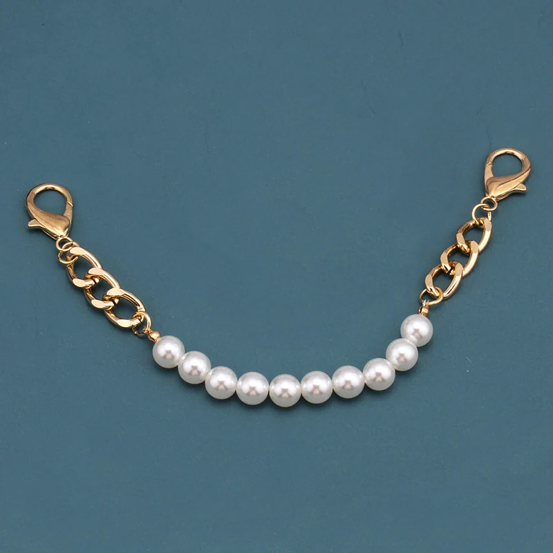 25CM Length Imitate Pearl Pendant Bag Chain Metal Alloy Chain Straps For Bags Handbag Purse Chain Replacement Bag Accessories