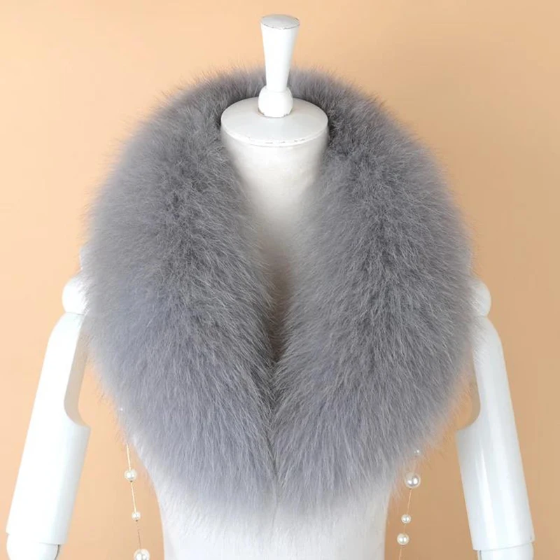 

2025 new winter Luxury Natural real fox fur collar men and women universal whole fur Neck Scarves Warmer Fur Scarf shawls