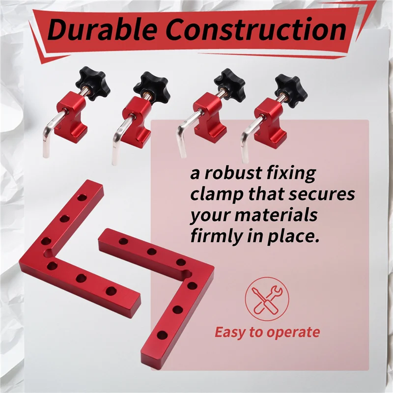 

ABHZ-Carpenter's Right Angle Positioning Sleeve Straight Square Clamp Positioning Plate Fixing Clamp Square Right Angle Clamp