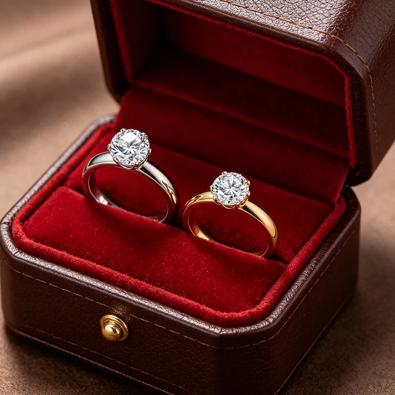 Simple Wedding Rings Zircon Couple Rings Stainless Steel for Men Women Wedding Engagement Charm Fashion Jewelry Wholesale