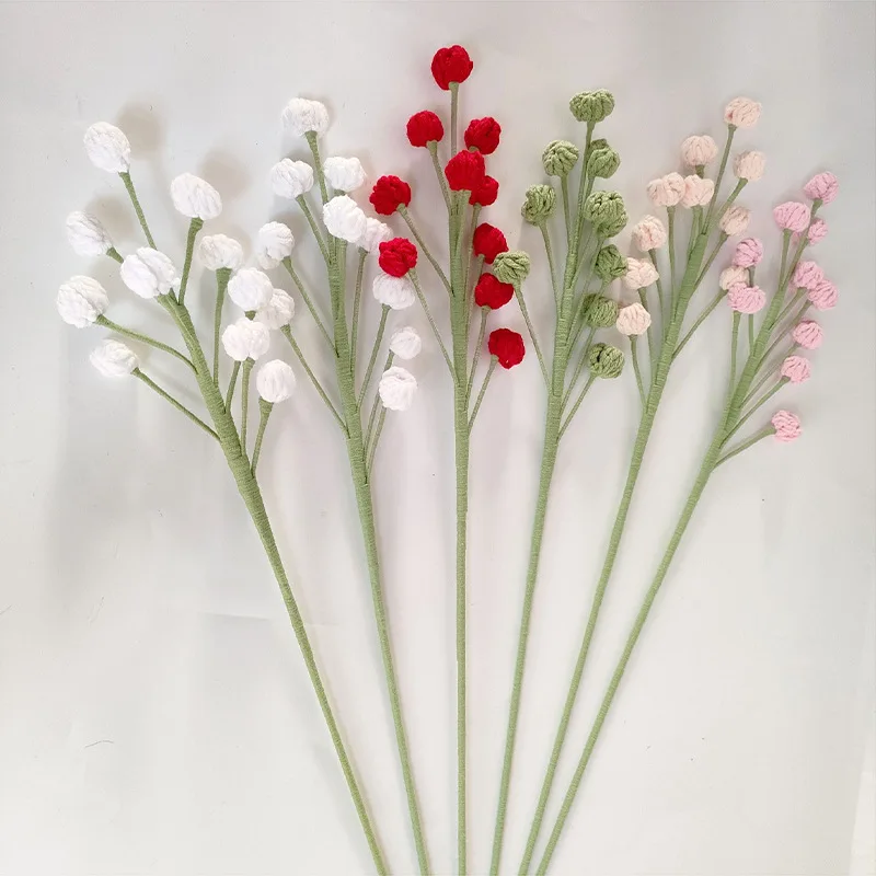 Hand Woven Flower Bouquets, Finished Snowflakes, Knitted Simulated Flowers, Home Decor, Hotel Decorations, Wedding Supplies