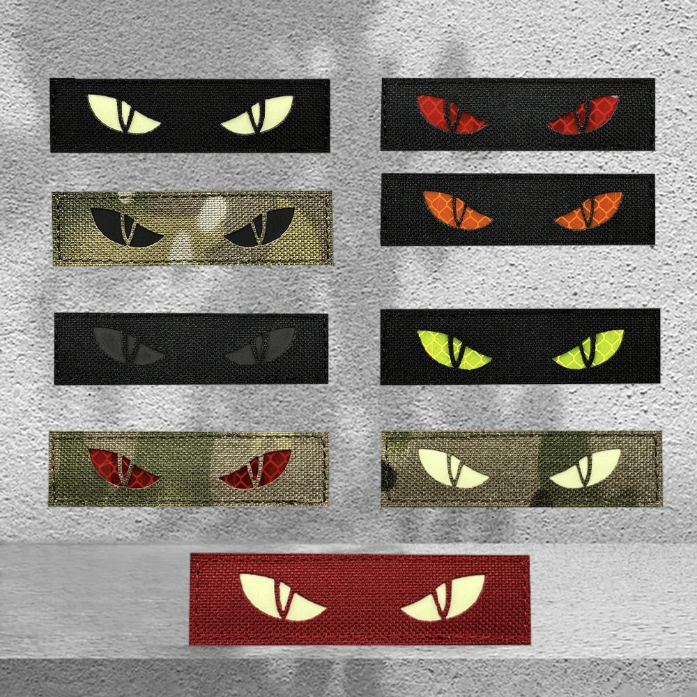 Eye-Catching Long Strip Art Sign Laser Patch Trendy Patch Badge Applique for Jackets, Vests, Handbags, Fabric DIY Decorative Accessories, Arm Patches, Glow-In-The-Dark, Includes Fleece Backing