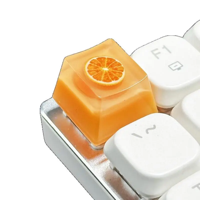 1Pcs Cute Cartoon Fruits Key Cap Personalized Resin Key Cap Universal Cross Axis Keyboard DIY Accessories