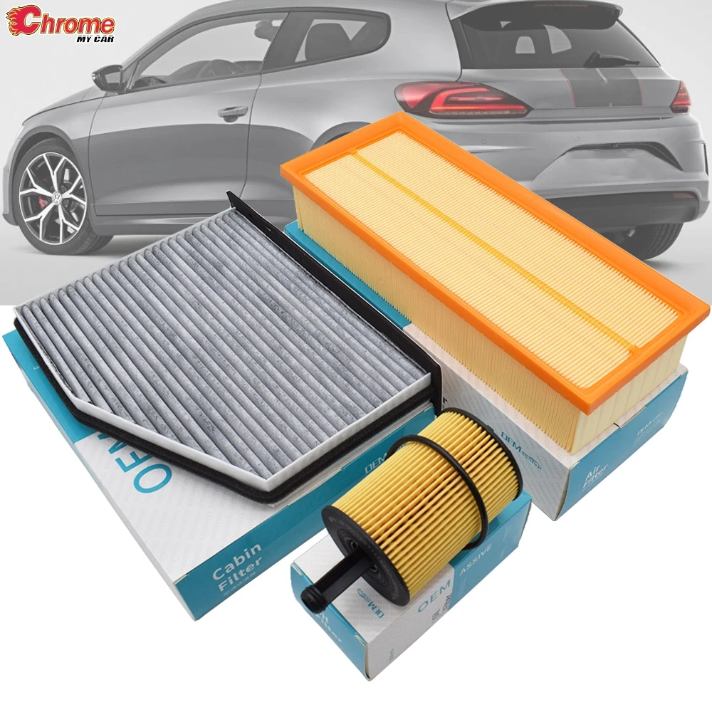 Oil Cabin Pollen Air Filter Service Kit For VW Scirocco 2016 2015 2014 2013 2012 2011 2010 2009 1968ccm 2.0 TDI Car Accessories