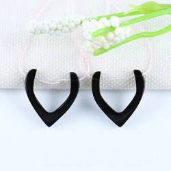 Natural Gems Obsidian Hand Custom Earrings Pairs,Charms Jewelry Earrings For Making 19x18x4mm1.7g