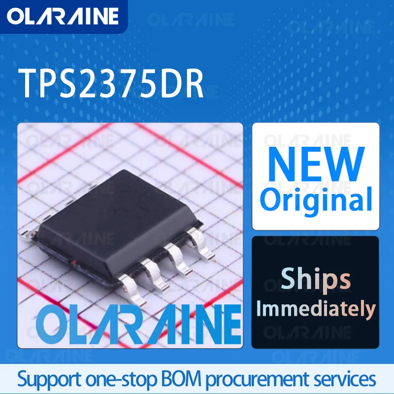 

1/5/10Pcs TPS2375DR SOIC-8 original ic chip Power switch IC - POE/LAN RoHS Current 405 mA 1 Ohms Voltage 57 V