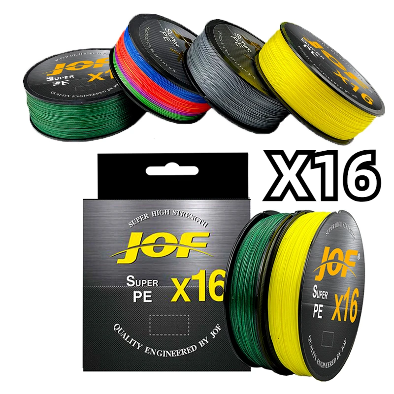 

JOF Brand Upgraded X16 Strands 300M Braided Fishing Line Multifilament PE WIire Super Strong 25-161LB Big Game Test 0.16-0.7mm