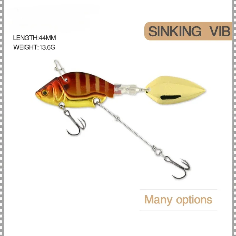 2Pcs Spinner Bait Metal VIB Jig Fishing Lures Spin Rotating Tail Spoon Wooblers for Pike Perch Vibration Chatterbait Japanese