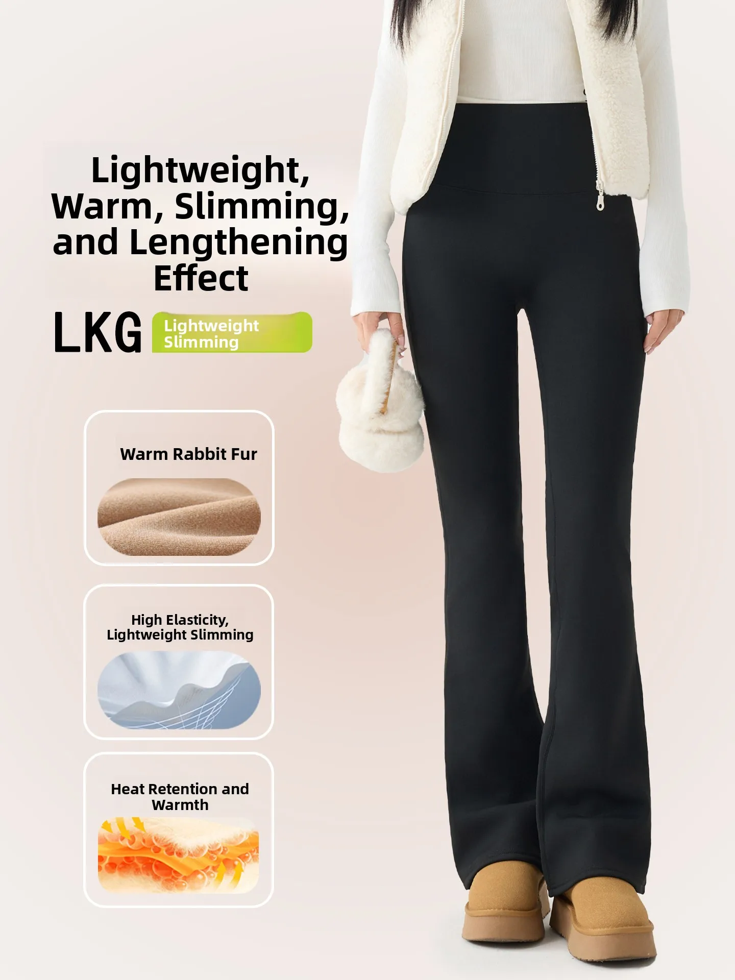 Pantaloni da yoga svasati foderati in Fce a vita alta Pantaloni lunghi autunno inverno da donna Leggings elasticizzati con pinna arca Warm Thi Casual