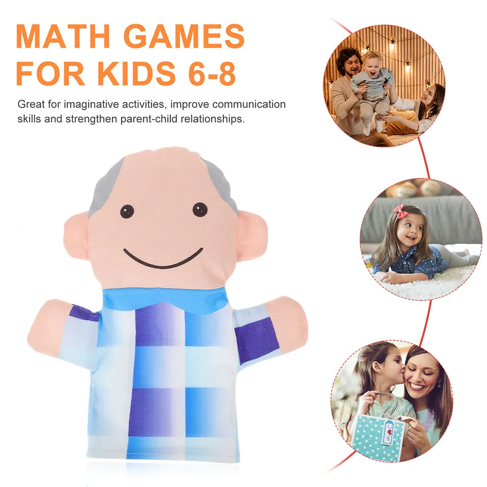 

Family Member Hand Puppets for Children 2-4 Years Soft Flexible Educational Puppet for Bedtime Stories Social Emotional Learning